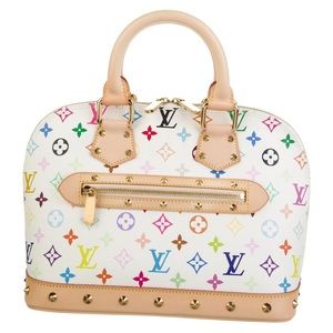 The BEST LOUIS VUITTON Vintage Monogram Multicolore Alma Blanc here!!